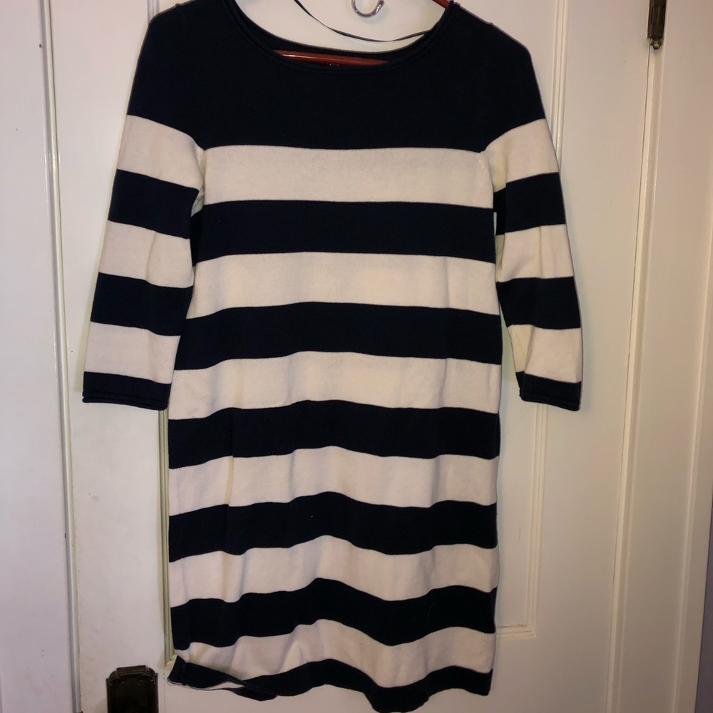 H&M Navy and White Striped Dress